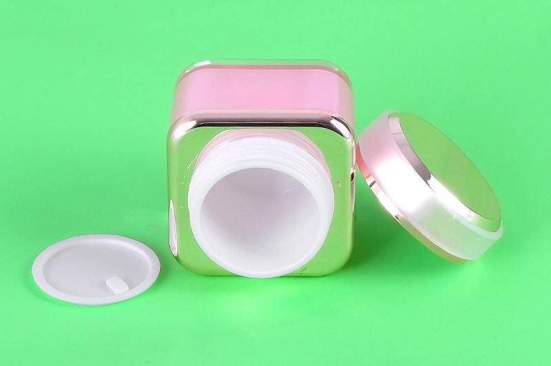 High-Grade 30g 50g Elegant Pink Empty Plastic Cream Jar Acrylic Jar for Cosmetic Packaging