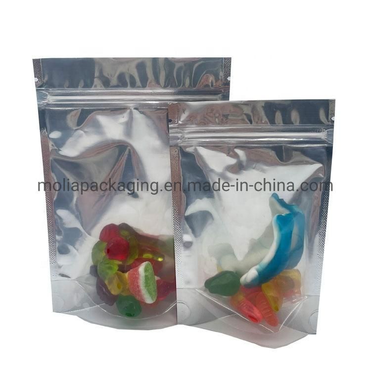 Black 4mil Reclosable Mylar Foil Ziplock Bags Stand up Food Pouches Bags Bulk Food Storage Mylar Bags