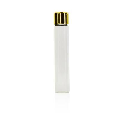 Screw Glass Tubes for Pre-Rolls with Child Resistant Cap Pre Roll Glass Tube Gold Cap Pre Roll Tubes with Package