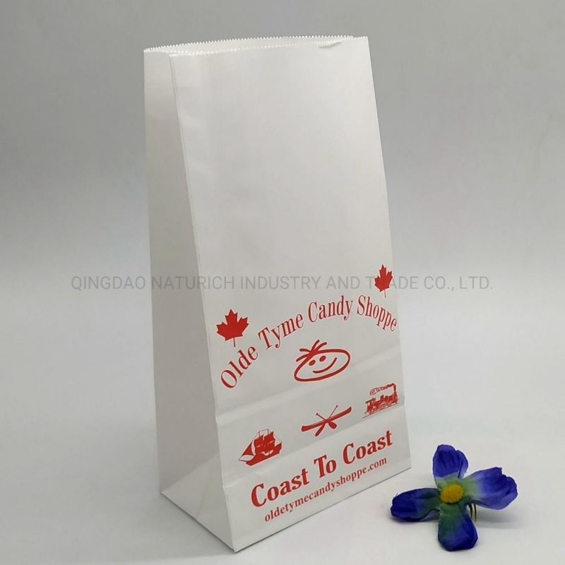 Eco-Friendly White Kraft Paper Bag for Shopping Food Paper Bag