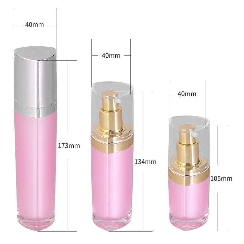 15ml 30ml 50ml Pink Elegant Empty Lotion Bottle for Skin Care Product