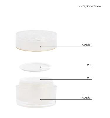 15g 30g 50g 100g Round Empty Acrylic Cosmetic Cream Jar