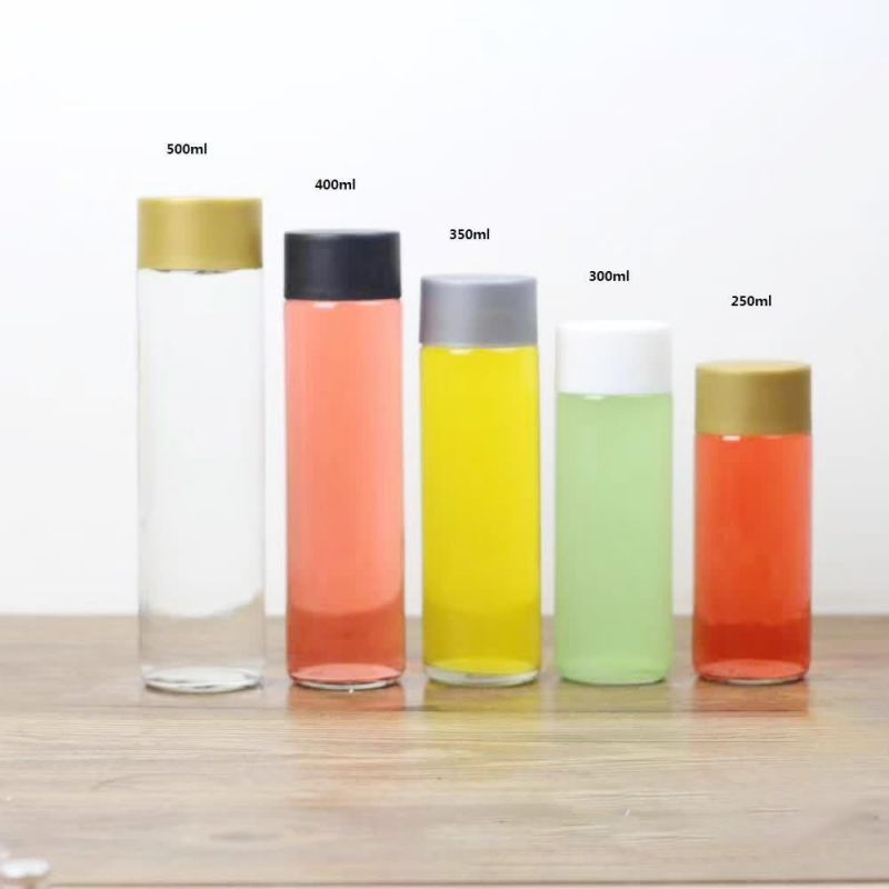 250ml 300ml 350ml 400ml 500ml Cylinder Glass Bottle for Purified Water