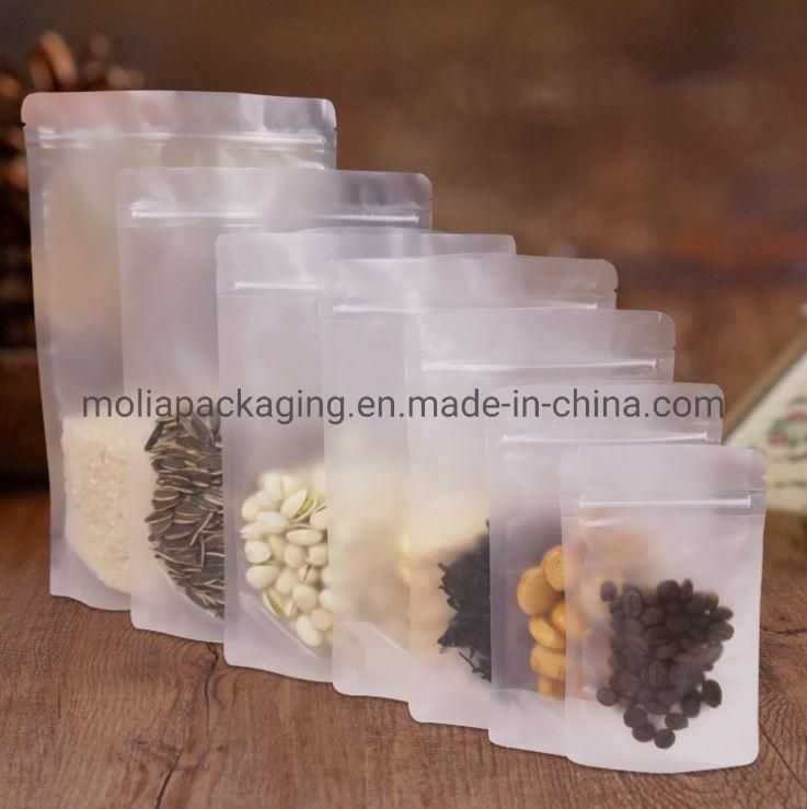 Eco-Friendly Coffee Bean Tea Pet Food Packaging Stand up Pouch 100% Compostable Biodegradable Natural PLA Film Black Color Nutrition Powder Packing Bag