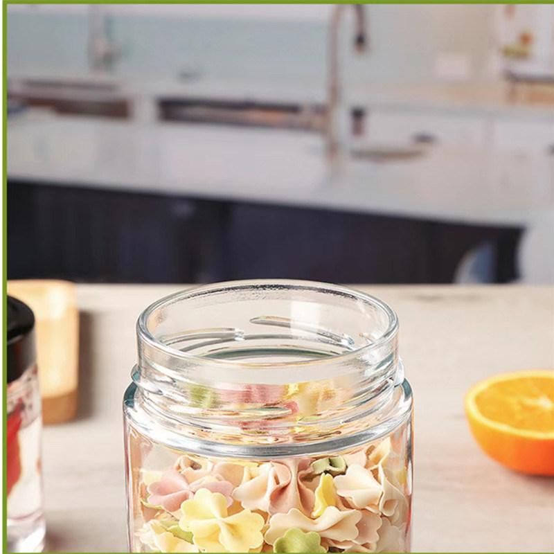 280ml Round Clear Empty Food Storage Glass Pickle Jar with Tinplate Cap