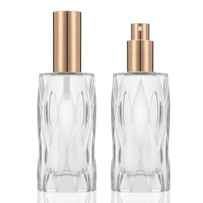 High Quality 60ml Clear Glass Perfume Spray Bottles with Aluminum Cap