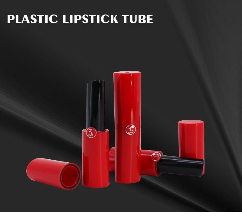 Empty Custom OEM Cosmetic New Red Glossy Packaging Design Round Lipstick Sample Containers Luxury Lipstick Tube