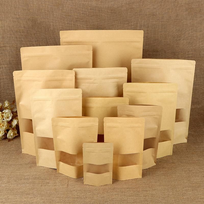 Stand up Kraft Paper Packing Bag with Zipper