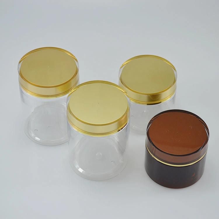 Vitamin Capsule Bottle Amber Capsule Container 290 Ml Wide Mouthed Plastic Bottle for Packaging