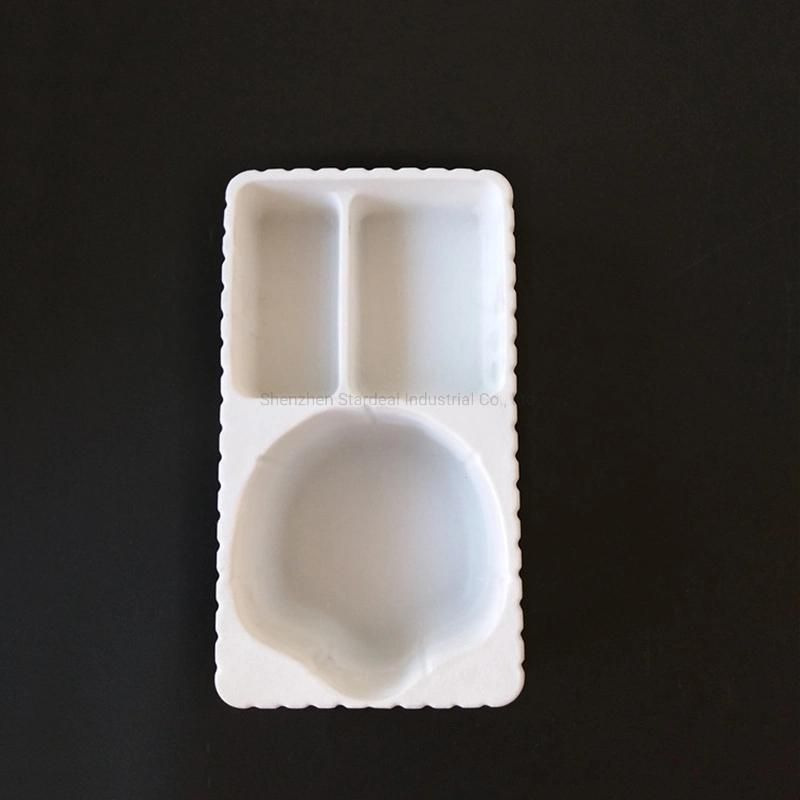 Custom Disposable Plastic White PS Cosmetic Blister Insert Trays