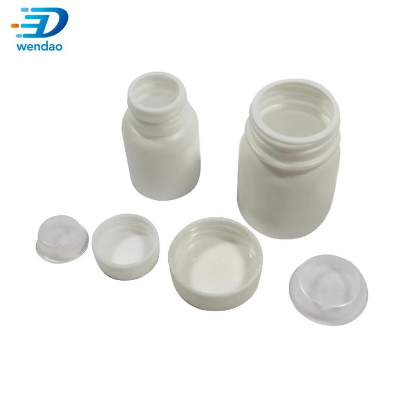 60ml HDPE White Plastic Pill Bottles Pharmaceutical Capsule Packaging Container Medical Bottle