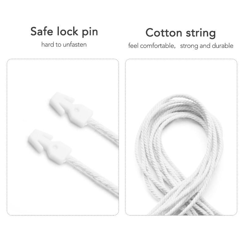 Customized Apparel Fabric Plastic PLA Hang String Seal Tag for Garment (YB106-1)