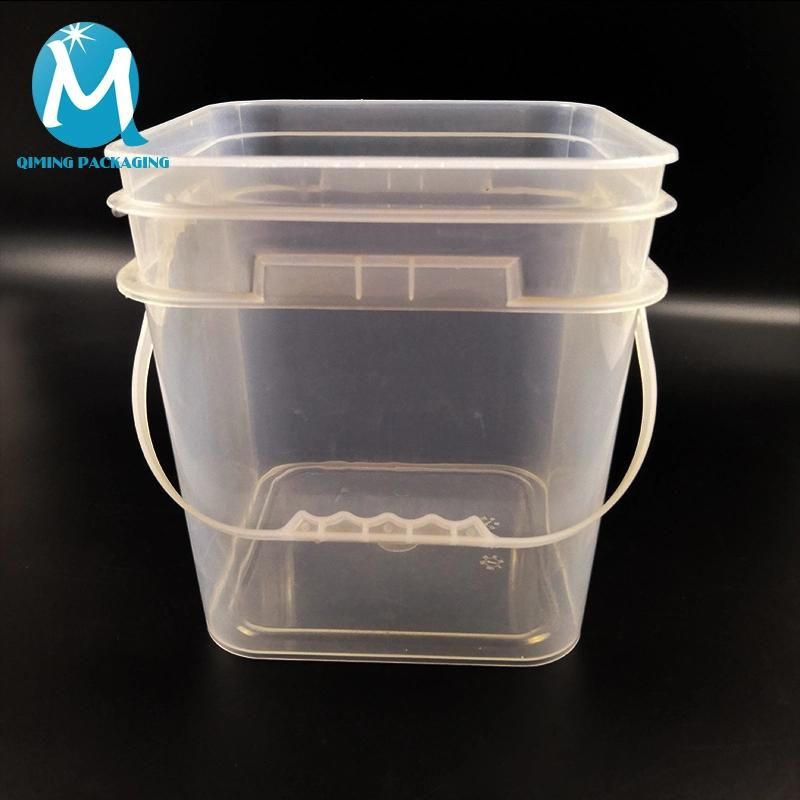 2L PP Food Grade Square Plastic Bucket