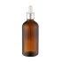 Empty Cosmetic Mini Amber Color Round Shape Mini Essential Oil Glass Bottle Dropper 50ml