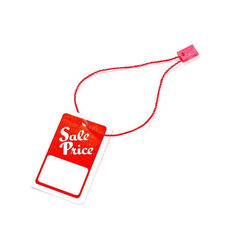 Colorful Clothing Plastic Hangtag String Seal Tag for Garment (DL58-1)