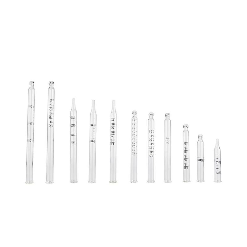 Pointy Straight Dropper Pipette Clear Cosmetic Glass Dropper Pipette for Essential Oil Bottle