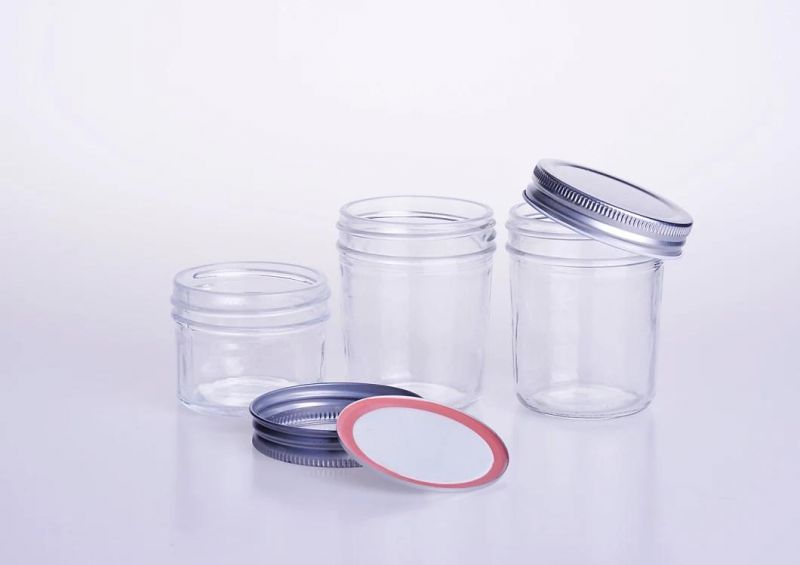 100ml 3oz Wide Mouth Empty Glass Caviar Food Storage Mason Jar with Screw Lid