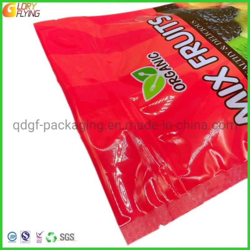 Stand up Plastic Packaging with Zipper for Frozen Food& Fruits Packing Factory From China