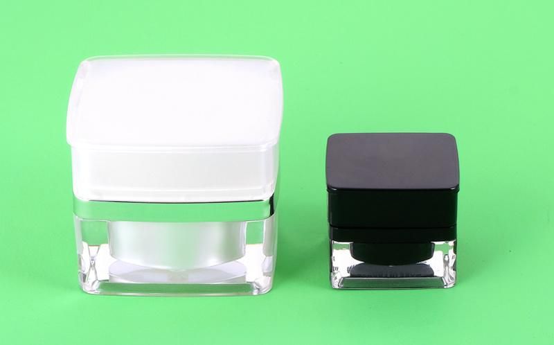 5g 15g Mini Square Transparent Cream Jar