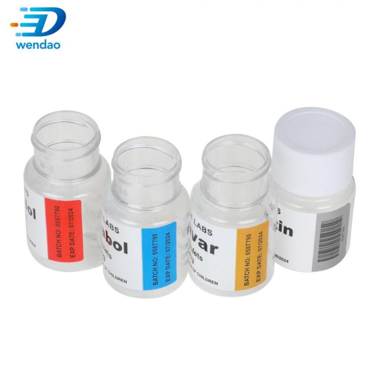 OEM PE 60ml Plastic HDPE Square Chemical Bottle for Pill