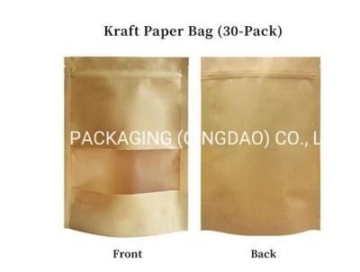 Matte Finished Resealed Bag Stand up Pouch Food Candy Coffee Nut Storage Plastic Packing Bags with Zipper Tear Notches