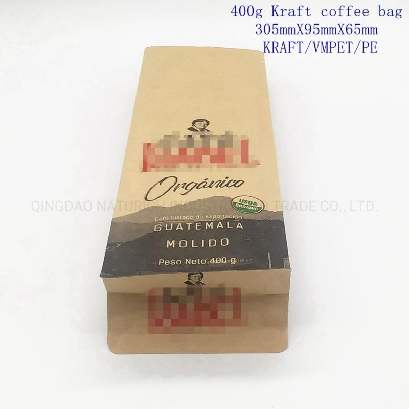 Kraft Paper Bag with Bio Gradable Kraft Paper Food Packaging Paper Bag