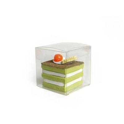 Disposable Small Clear Pet Folding Plastic Square Transparent Cake Box