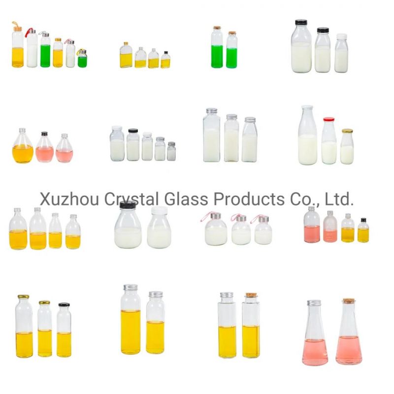 200ml Empty Beverage Juice Milk Glass Bottle with Plastic Cap