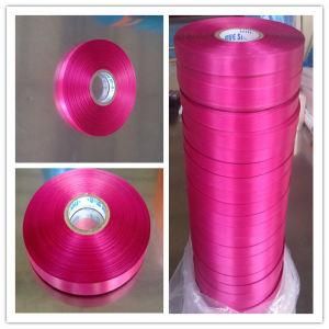 Slit Edge Thermal Tranfer 100% Polyester Satin Red Ribbon