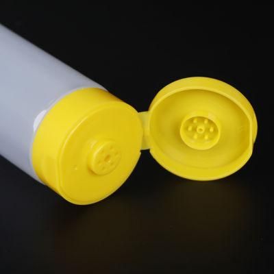 Food Packaging Tube Makeup Sunblock Cosmetic White Airless Pump Plastic Tube Packaging