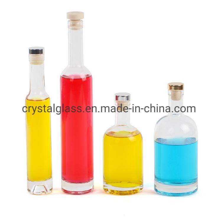 Hot Sale Empty Wine Glass Bottle for Gin/Rum with T Cork 375ml 500ml 750ml Vodka Bottle