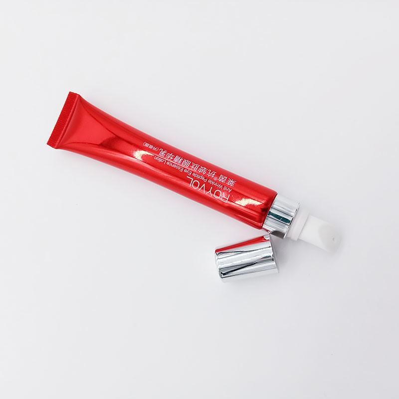 Cosmetic Soft Tube Red Plastic Squeeze Tube with Massage Applicator