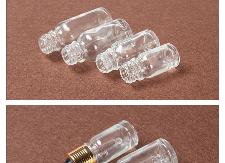 Cosmetic Glass Bottle Brown Glass Essential Oil Bottle Brown Glass Vinyl Gold Ring Dropper Bottle Packaging Bottle