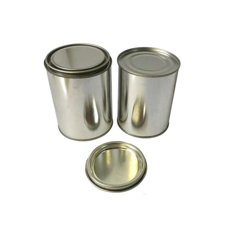 Custom Logo Printed Mint Paint Round Empty Metal Aluminum Tin Can, Metal Container