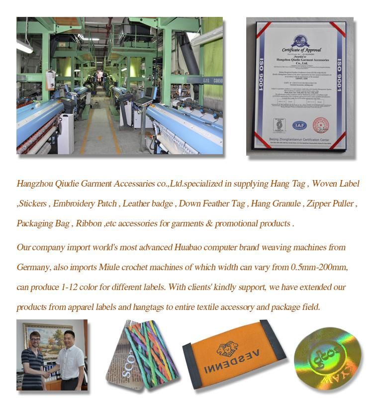 Customized Taffeta Label Printing Machine Labels for Garment