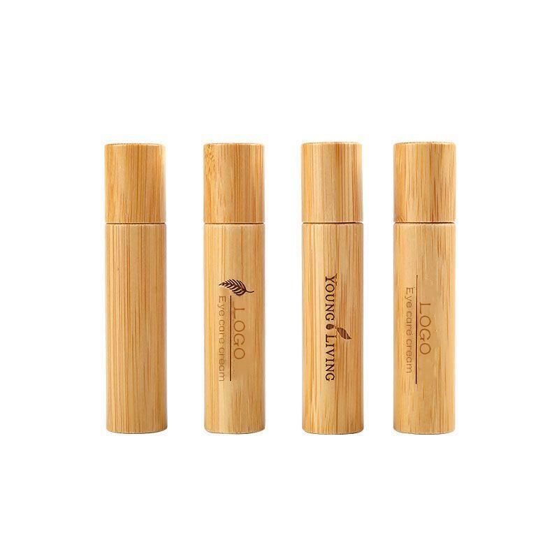 Cosmetic Natural Bamboo Glass Roll on Bottle 10ml