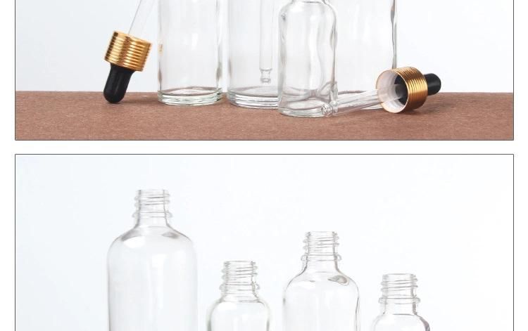 Cosmetic Glass Bottle Brown Glass Essential Oil Bottle Brown Glass Vinyl Gold Ring Dropper Bottle Packaging Bottle