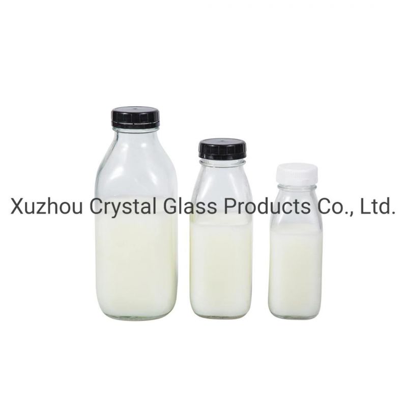 Factory Price Recyclable Custom Design Glass Bottle 1 Liter for Juice Water Beverage