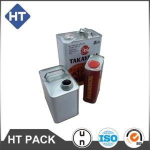 1 Liter Engine Oil Tin Can with Plastic Cap, 1L White Coating Tinplate Cleaning Agent Container