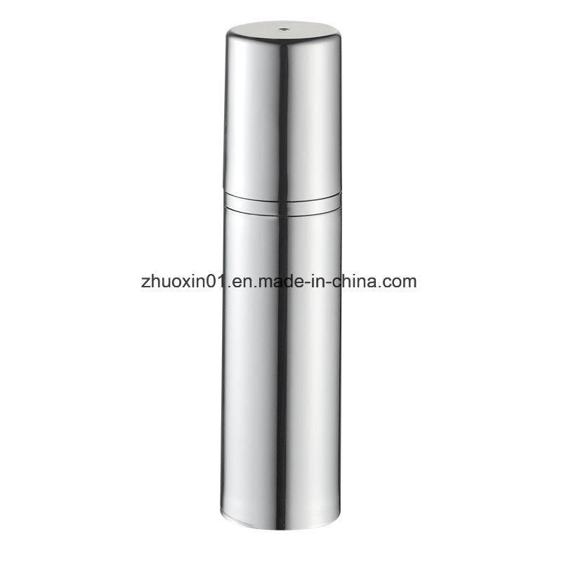 Silver UV Coating Plastic Airless Pump Bottle for Lotion and Cream