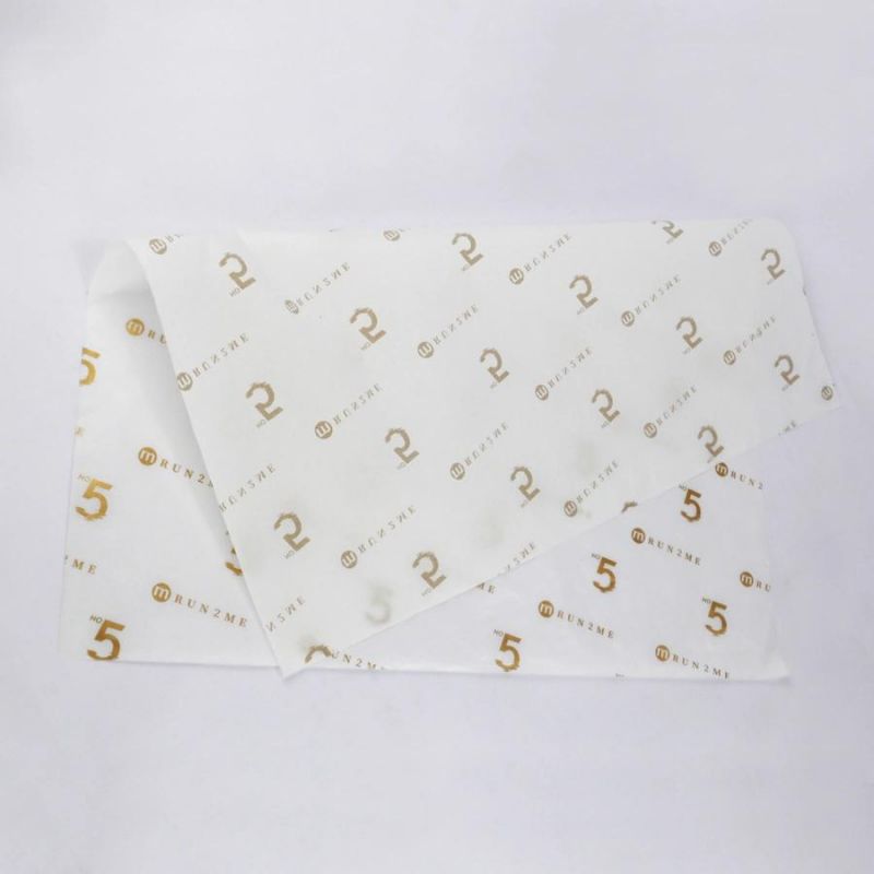 Custom High Quality Green Color Logo Wrapping Tissue Paper