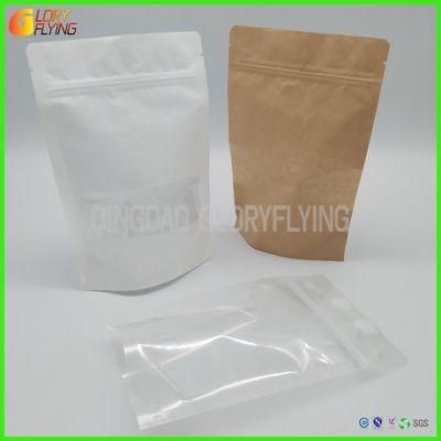 Manufacturer of Kraft Paper/Paper Plastic Bags/Dry Food Packaging with Transparent Windows and Zipper Plastic Bags