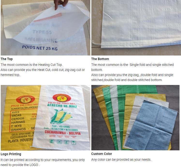 Polypropylene Bag Plastic PP Woven Raffia Bags for Agricultural 25kg 50kg PP Bag