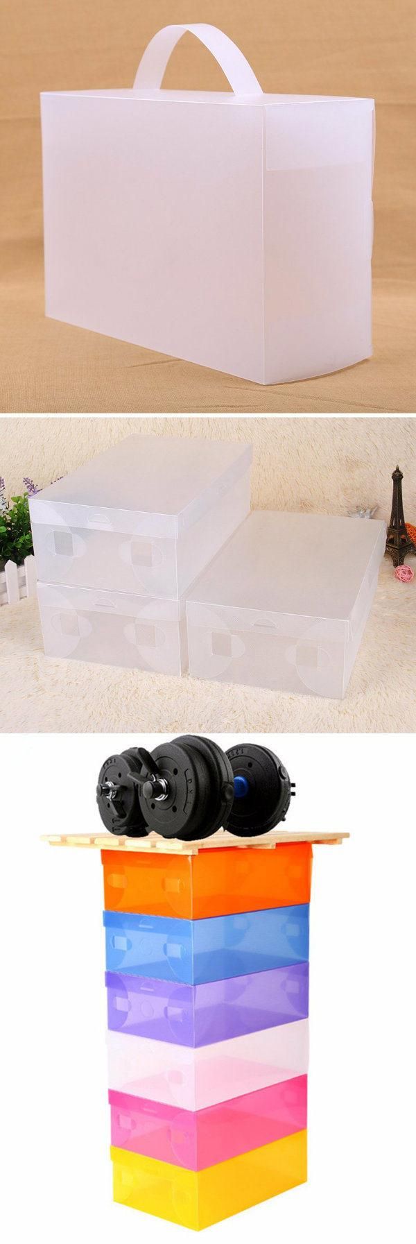 PP plastic storage clear shoe packaging box(PP box)