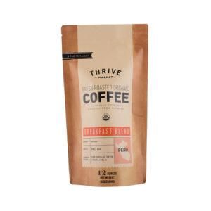 Roasted Bean Instant Coffee Milk Tea Plastic Packaging Coffee Zipper Bag Foil Stamping Packaging Bag Zip Lock Bag with Valve