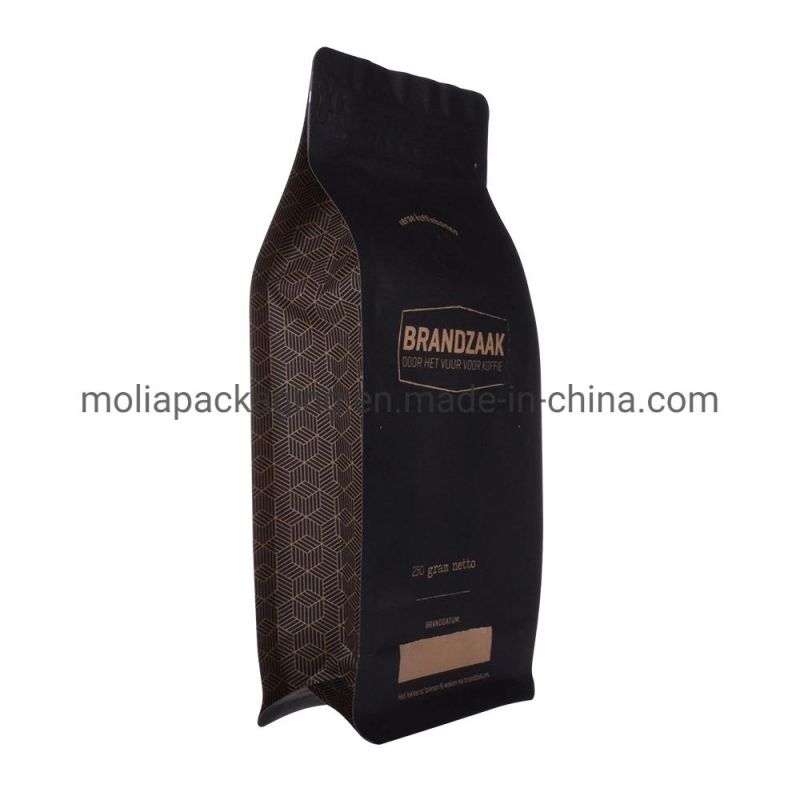 High Quality Eco Friendly Plastic Packaging Bags Customized Stand up Pouch Coffee Bean Bags with Zipper and Valve