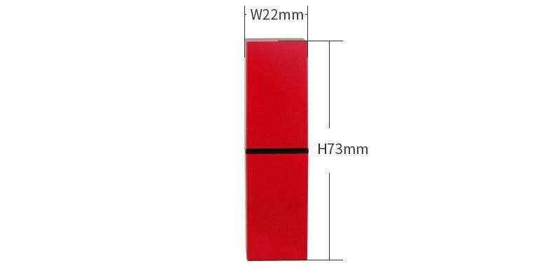 High Quality Cosmetic Square Red Custom Logo Magnetic Lipstick Tubes Packaging