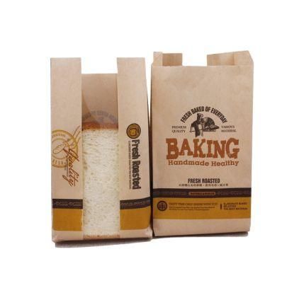 Sandwich Bakery Bread Kraft Paper Bag with Window