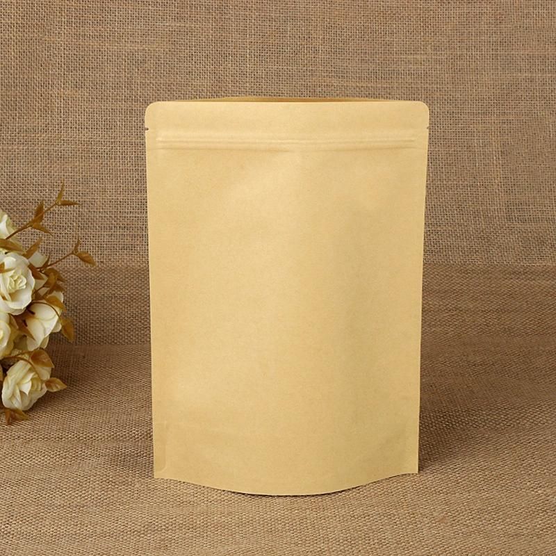 Cookie Brown Kraft Paper Bag with Ziplock