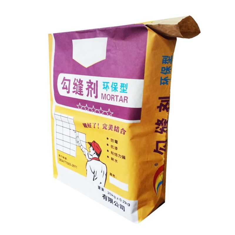 Factory Price 20 Kg 25 Kg 2 Layer Kraft Paper Valve Bag Tile Adhesive Packaging Bags